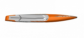 Сап-доска жесткая AQUA INC. Flatwater PRO 14'0"x21" carbon white/orange (2023) вид 1