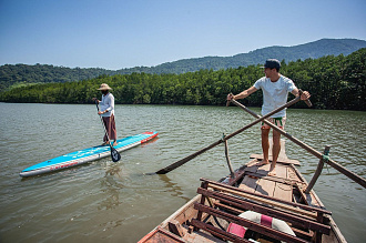 Надувная SUP доска с веслом Starboard 11'6"х29"х6" Touring Zen Roll Sc (2023) вид 8