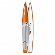 Жесткий сап Aqua Inc. Flatwater PRO Carbon 14'0"x20" 235L white/orange (2025)