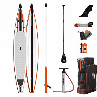 Доска SUP надувная Shark Race 12'6"x27” 2021