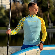 Мужской рашгард SUP face «Кислотный», длинный рукав