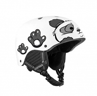 Детский сноубородический шлем LUCKYBOO - PLAY белый