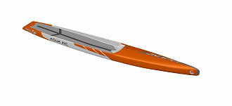 Сап-доска жесткая AQUA INC. Flatwater PRO 14'0"x21" carbon white/orange (2023) вид 3