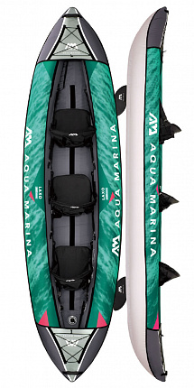Каяк надувной трехместный с веслами AQUA MARINA LAXO-380 12’6″ S22