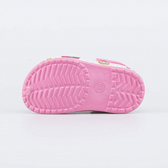 Пляжная детская ЭВА обувь Сабо розовый с LED-подсветкой на подошве вид 4