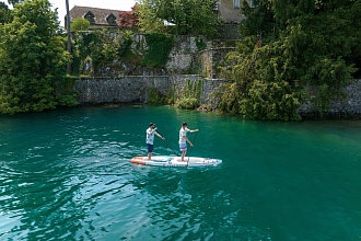 Доска SUP надувная Aqua Marina Cascade Tandem гибрид САП/КАЯК 13'2" (2024) вид 20