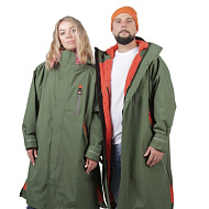 Мембранная парка унисекс Red Paddle Pro Change Jacket Evo с капюшоном темно-зеленая