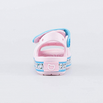 Пляжная детская ЭВА обувь Сабо розовый-голубой вид 2