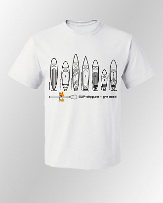 Футболка SUP face "Бригада SUP" мужская белая