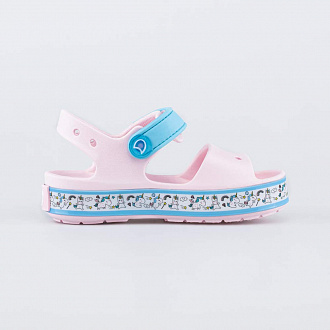 Пляжная детская ЭВА обувь Сабо розовый-голубой вид 1