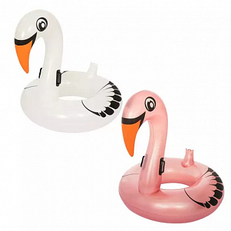 Надувной круг Розовый фламинго или Белый лебедь Bestway 36124 128x103 вид 2
