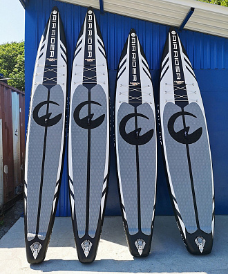 Доска SUP надувная AQUA INC. AirRider Carbon Tech 12'6"x28"х15cm вид 1