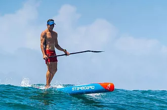 Жесткий сапборд Starboard SUP Gen R 14’0” x 21.5” Blue Carbon Sandwich с чехлом (2025) вид 8