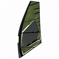 Парус для виндсерфинга POINT-7 SLASH, зеленый, 5.5