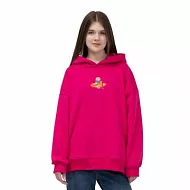 Худи SUP face унисекс оверсайз с вышивкой (фуксия), на рост 175