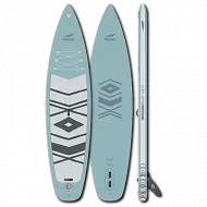 Доска SUP надувная Indiana 12'0 Family Pack misty blue с трехчастным веслом 30% карбон-стеклопластик (2025)