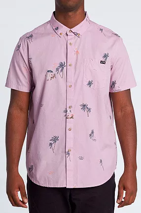 Рубашка мужская Billabong sundays mini розовая