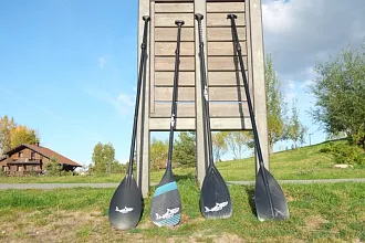 Весло SUP Shark из стекловолокна трехчастное вид 2