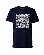 Футболка Starboard Mens Finger Print Tee Navy/White