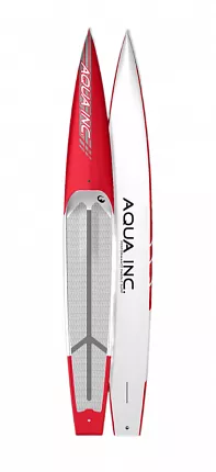 Сап-доска жесткая AQUA INC. Flatwater EVO 14'0"x22" carbon white/red (2024)