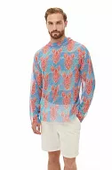 Мужской рашгард плотный RoDaSoleil с капюшоном «Омар паттерн» (Lobster pattern)