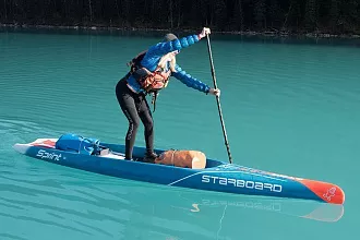 Жесткий сапборд Starboard Sprint Expedition Blue Carbon Sandwich 14'0" x 27.5" (2025) вид 4