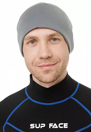 Гидрошапка неопреновая SUP face 2.5 мм, цвет серый вид 6