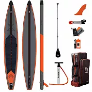 Доска SUP надувная Shark Touring Racing 14'x27" (2024) С веслом 100% карбон