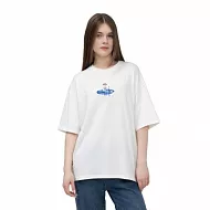 Футболка SUP face унисекс оверсайз с вышивкой (молочный), на рост 175
