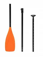 Весло для SUP-доски алюминиевое 3х-частное оранжевое