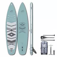 Доска SUP надувная Indiana 11'6 Family Pack misty blue с трехчастным веслом 30% карбон-стеклопластик (2025)