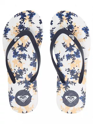 Обувь пляжная женская ROXY To The Sea Ditsy navy/white вид 2