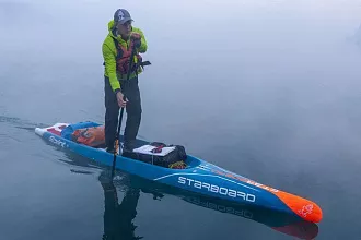 Жесткий сапборд Starboard Sprint Expedition Blue Carbon Sandwich 14'0" x 27.5" (2025) вид 5