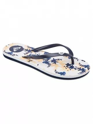 Обувь пляжная женская ROXY To The Sea Ditsy navy/white