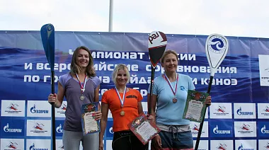 Cоревнования по SUP на Гребном канале в Москве