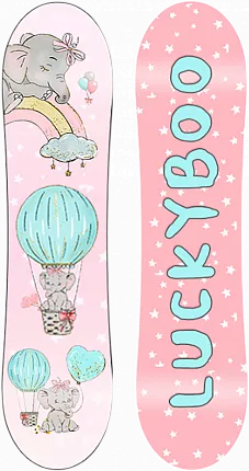 Детский сноуборд LUCKYBOO - PINK 21/22 (ростовка 130)