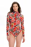 Умный купальник RoDaSoleil с рукавом и молнией «Fashion» (Fashion)