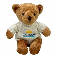 Мягкая игрушка мишка Никита в свитере с логотипом