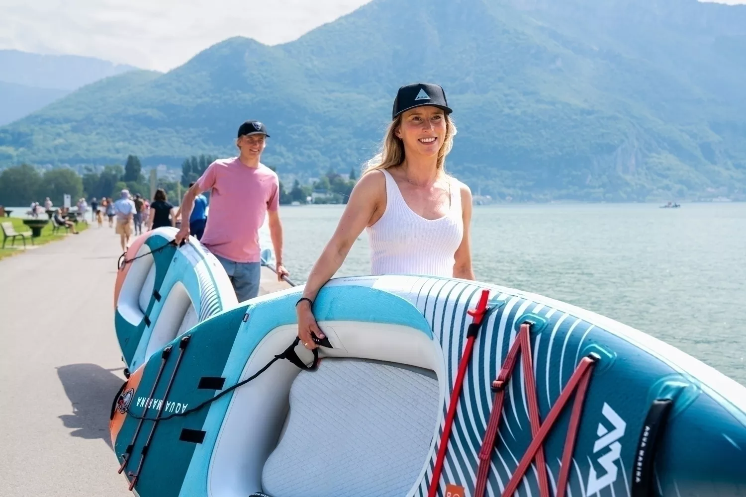 Доска SUP надувная Aqua Marina Cascade гибрид САП/КАЯК 11'2" (2025) вид 26
