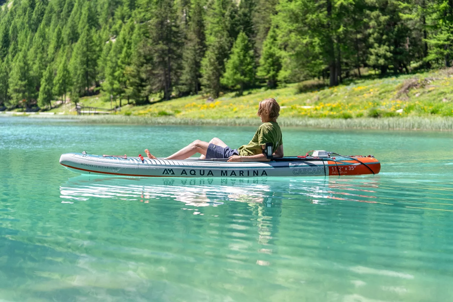 Доска SUP надувная Aqua Marina Cascade гибрид САП/КАЯК 11'2" (2025) вид 23