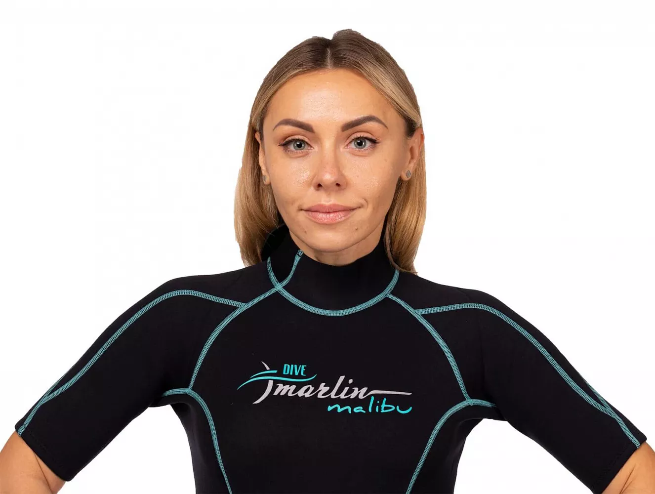 Гидрокостюм неопреновый женский Marlin MALIBU SHORTY LADY 2,5 mm, Aqua Blue вид 6