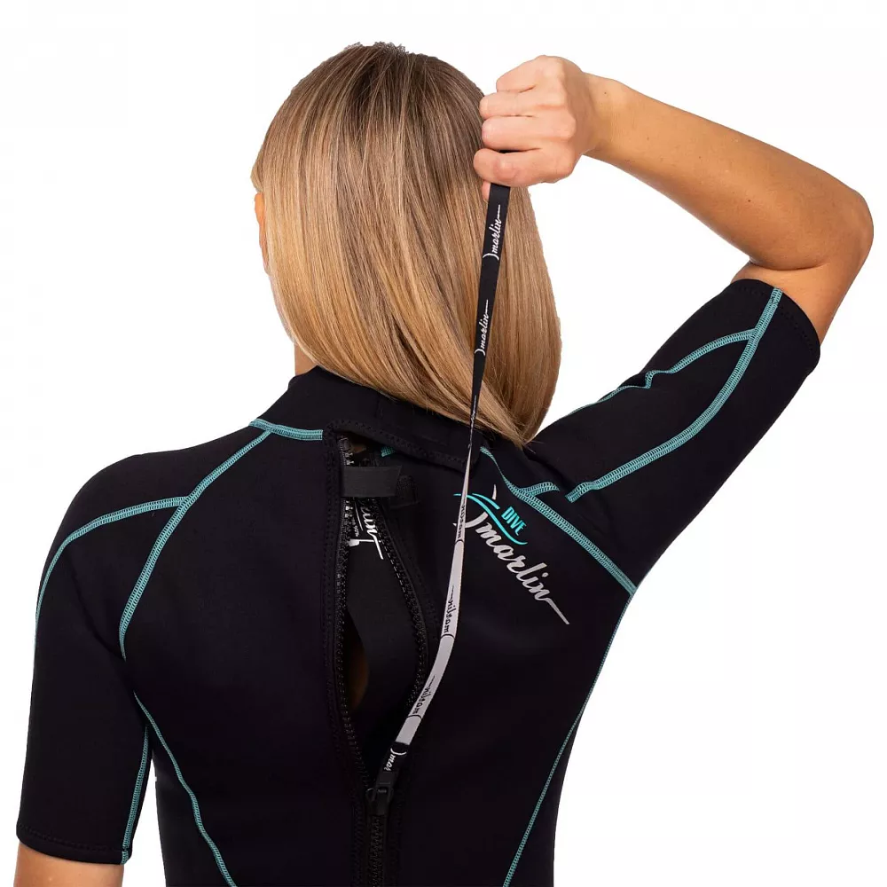 Гидрокостюм неопреновый женский Marlin MALIBU SHORTY LADY 2,5 mm, Aqua Blue вид 9