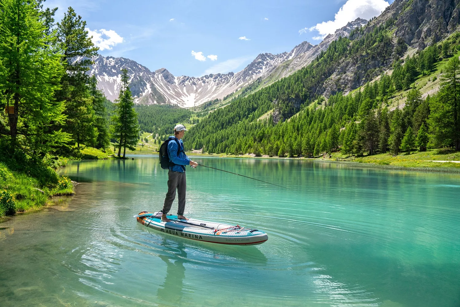 Доска SUP надувная Aqua Marina Cascade гибрид САП/КАЯК 11'2" (2025) вид 17