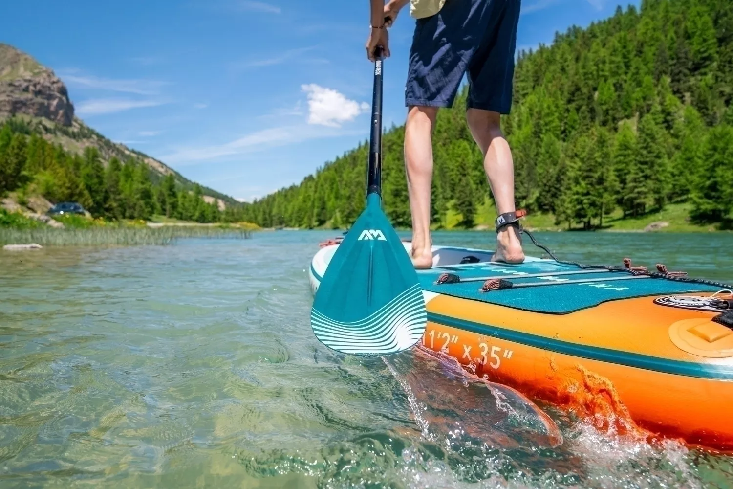 Доска SUP надувная Aqua Marina Cascade гибрид САП/КАЯК 11'2" (2025) вид 13