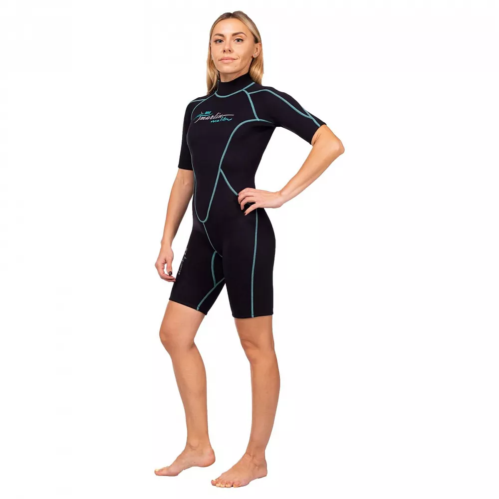 Гидрокостюм неопреновый женский Marlin MALIBU SHORTY LADY 2,5 mm, Aqua Blue вид 3