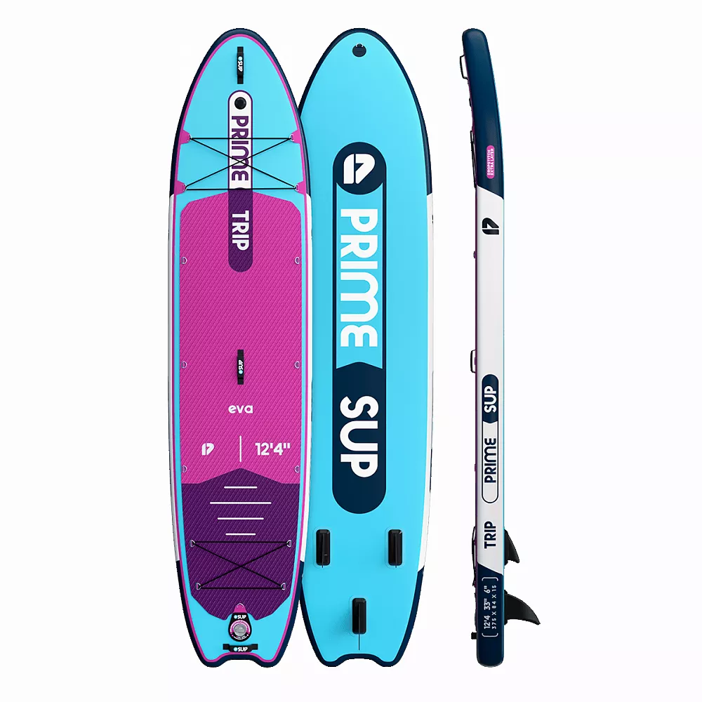 Сапборд надувной SUP Prime 12'4"x33"x6" Trip light blue (2025) вид 1