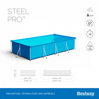 Бассейн каркасный Bestway 56424 Steel Pro 400х211х81см 5700л вид 1
