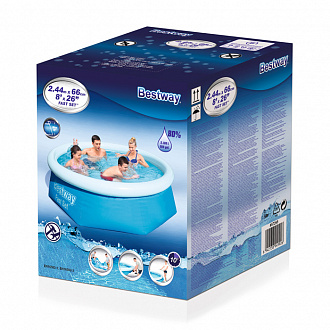 Бассейн надувной круглый BestWay 57265 Fast Set 244x66 2100л вид 1
