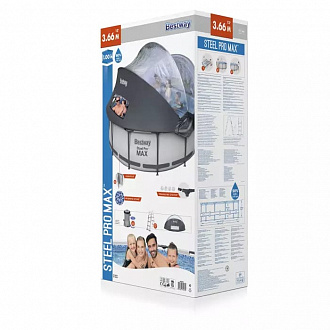 Бассейн каркасный Bestway 5619N Steel Pro Max 366х100см 9150л вид 2