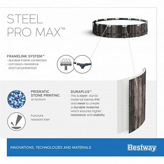 Бассейн каркасный круглый Bestway 5614X Steel Pro Max 366х100 9150л вид 2